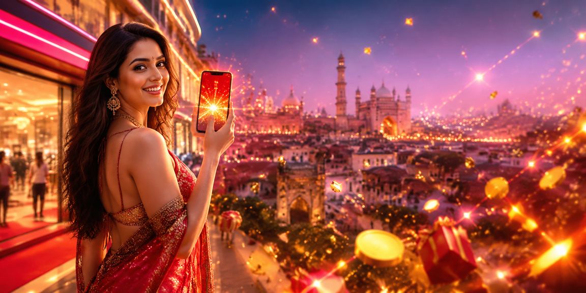 Bollywood inspired casino app interface for Indian users
